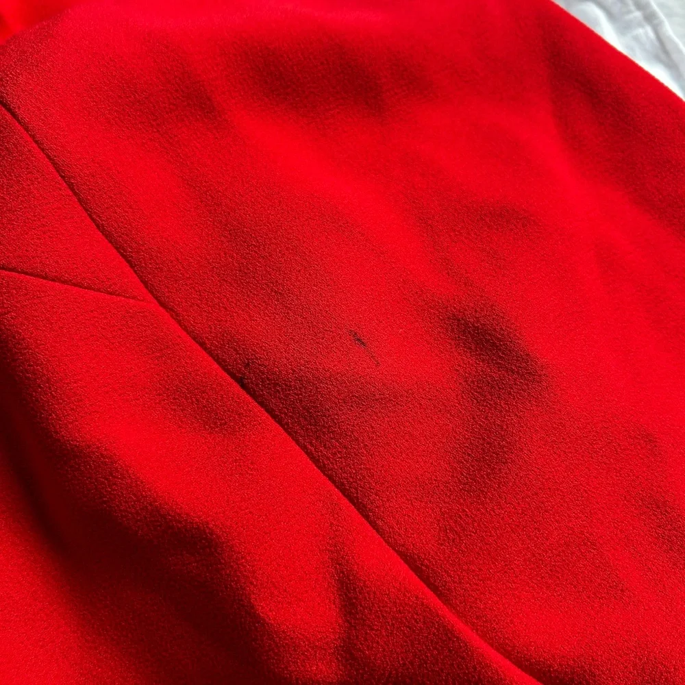 Rebecca Vallance Red Mermaid Gown Halter Formal Maxi Dress Size 4 - Picture 8 of 14